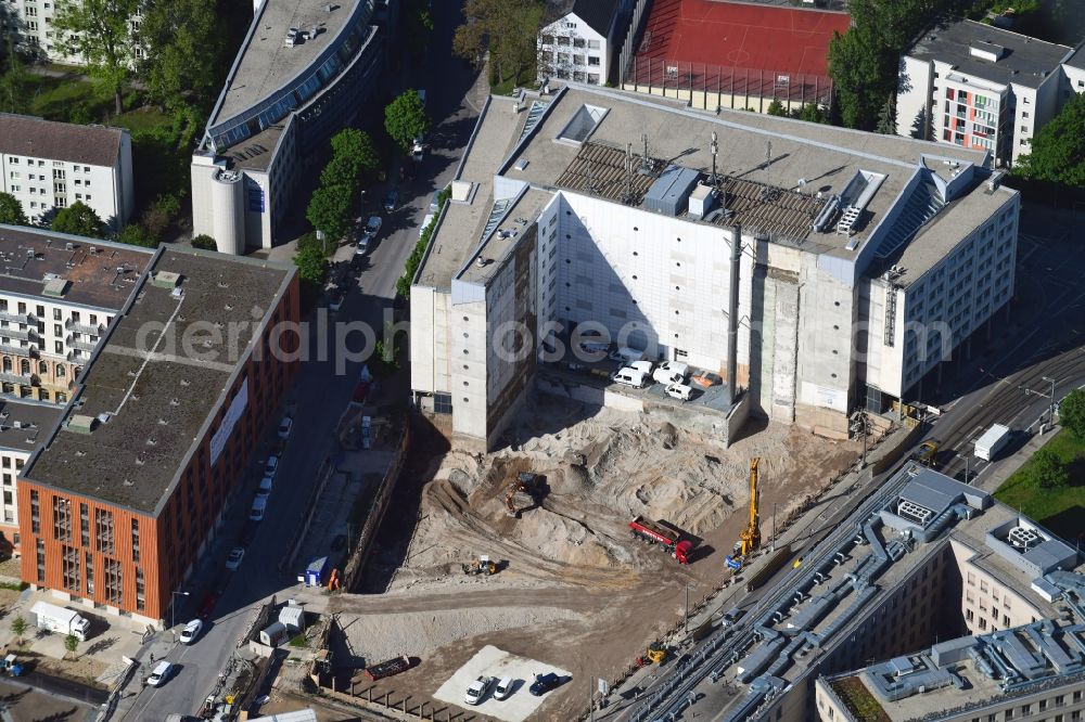 Aerial photograph Dresden - Office building VauVau on Annenstrasse in Dresden in the state Saxony, Germany