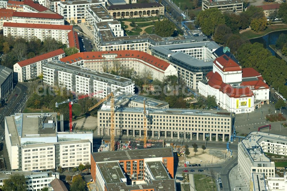 Aerial photograph Dresden - Office building VauVau on Annenstrasse in Dresden in the state Saxony, Germany