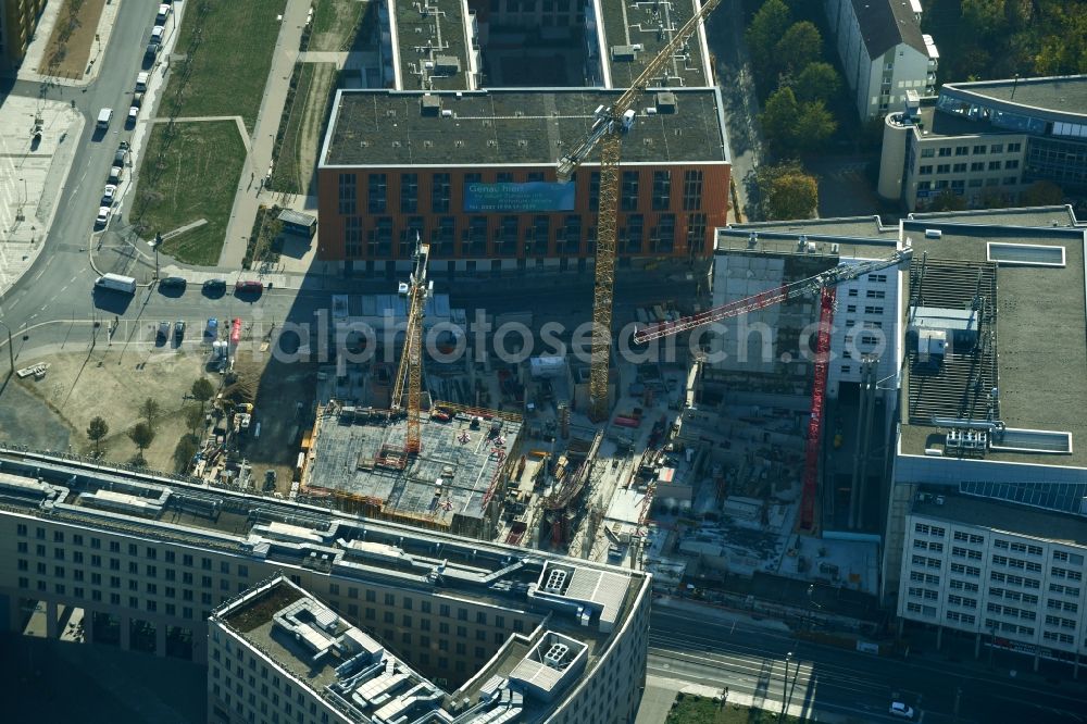 Aerial image Dresden - Office building VauVau on Annenstrasse in Dresden in the state Saxony, Germany