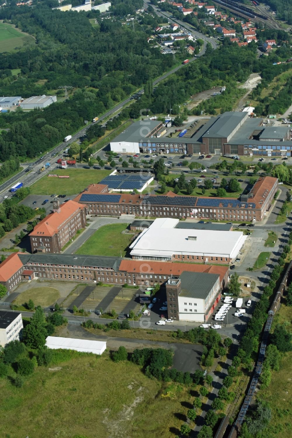 Espenhain from above - Office building on Verwaltungsring in Espenhain in the state Saxony