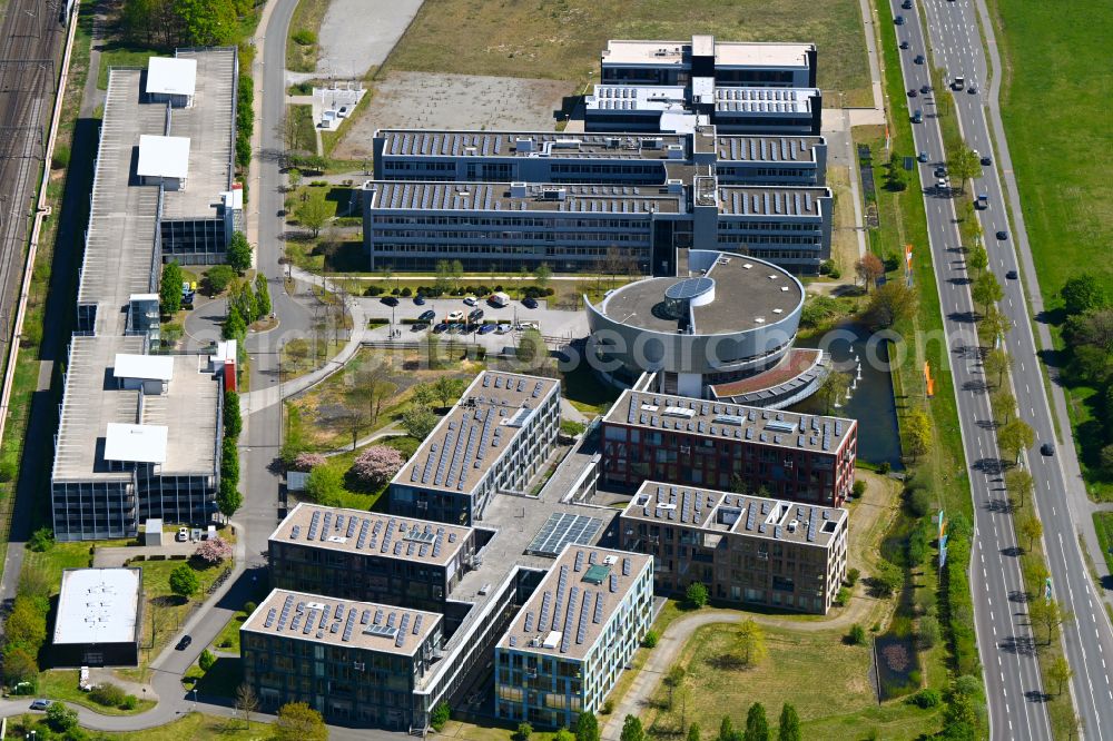 Wolfsburg from the bird's eye view: Office building of Volkswagen Group IT Services GmbH on street Major-Hirst-Strasse in the district Hageberg in Wolfsburg in the state Lower Saxony, Germany