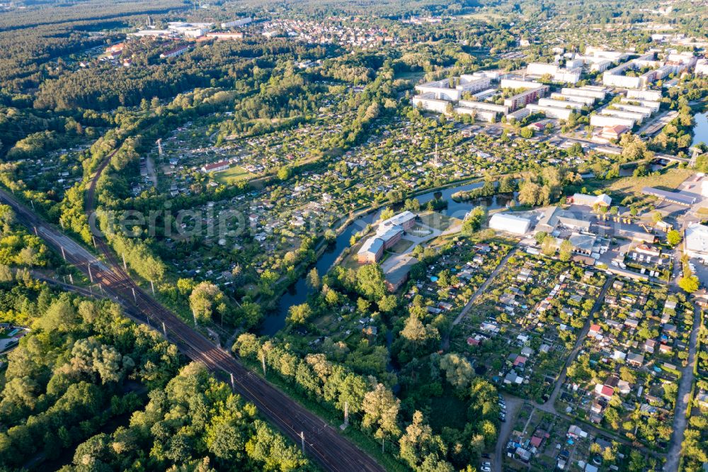 Aerial image Eberswalde - Office building Wasserstrassen- and Schifffahrtsamt Oder-Havel in Eberswalde in the state Brandenburg, Germany