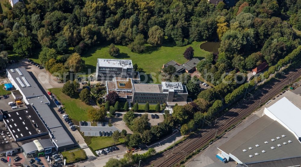 Aerial image Pinneberg - Office building of H. Wilhelm Schaumonn GmbH An der Muehlenau in Pinneberg in the state Schleswig-Holstein, Germany