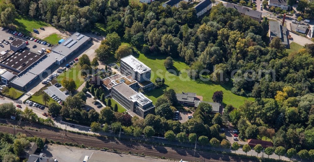 Pinneberg from above - Office building of H. Wilhelm Schaumonn GmbH An der Muehlenau in Pinneberg in the state Schleswig-Holstein, Germany