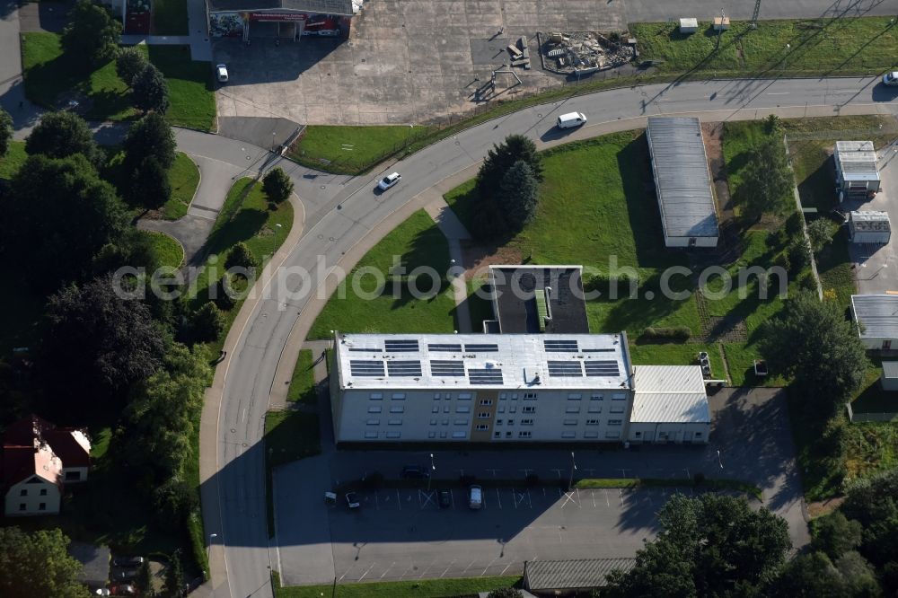 Pfaffenhain from above - Office building in der Wilhermsdorfer Strasse in Pfaffenhain in the state Saxony