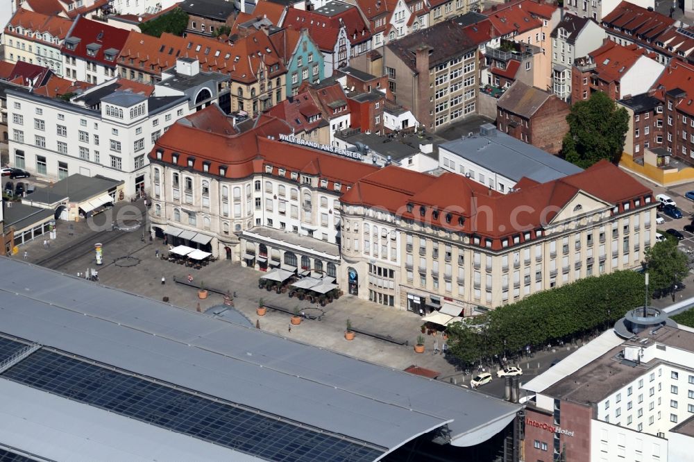 Erfurt from above - Office building on Willy-Brandt-Platz in the district Zentrum in Erfurt in the state Thuringia, Germany