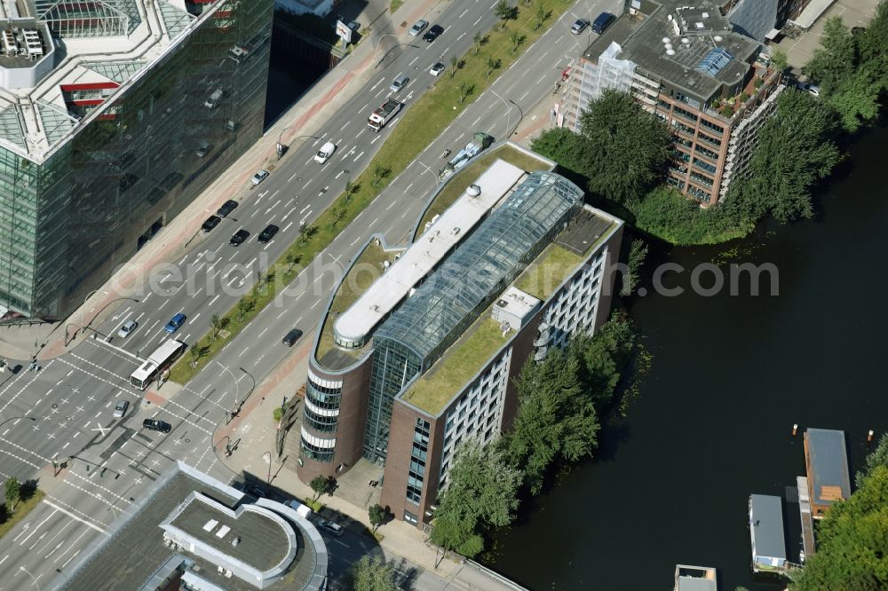 Aerial image Hamburg - Office building of WISAG Facility Service Holding GmbH in Hamburg