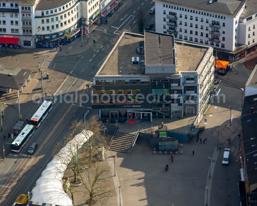 Aerial image Witten - Office building of the administrative and commercial building Celestian construction in the town square in Witten in North Rhine-Westphalia