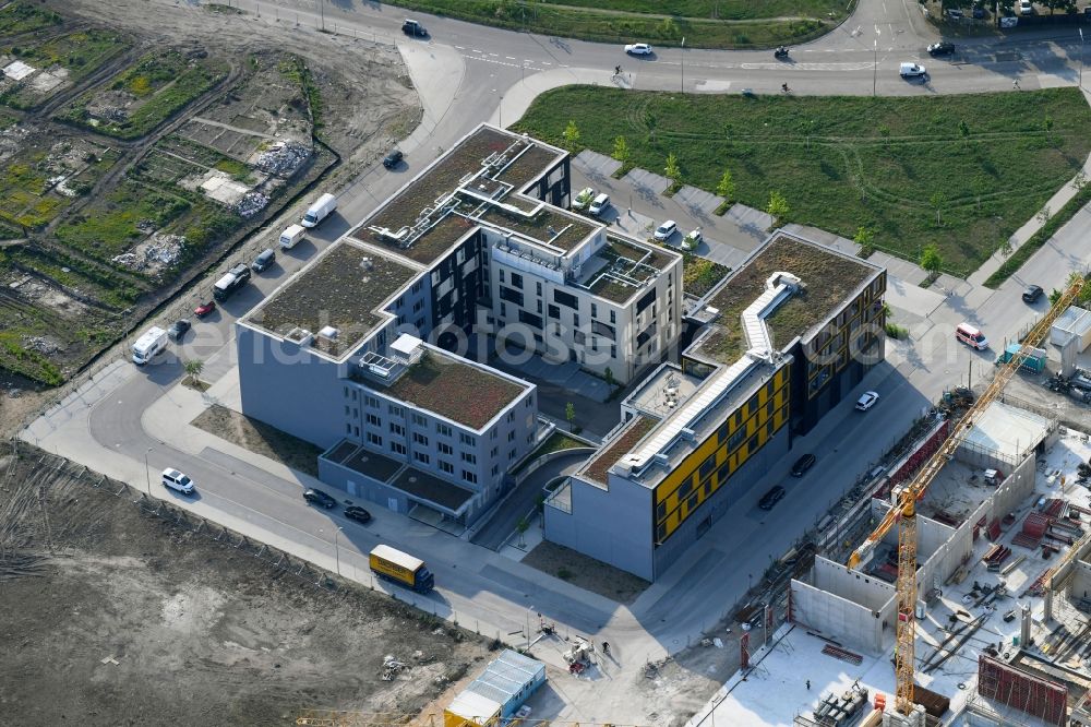 Karlsruhe from the bird's eye view: Office building on Zimmerstrasse in Karlsruhe in the state Baden-Wuerttemberg, Germany