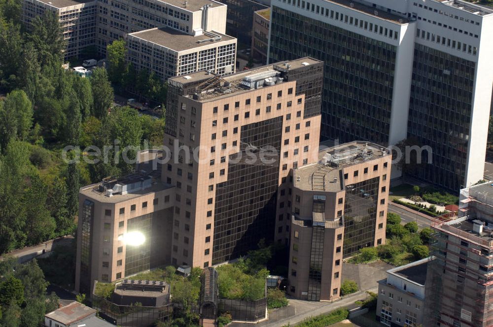 Frankfurt am Main from above - Office building at the street Hahnstrasse 30 - 32 in Frankfurt at the Main in Hesse