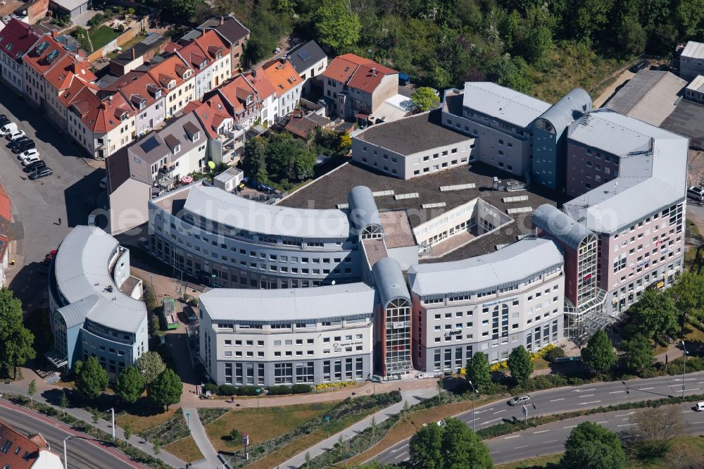 Aerial image Erfurt - Office building zwischen Johannesstrasse and Wallstrasse in the district Altstadt in Erfurt in the state Thuringia, Germany