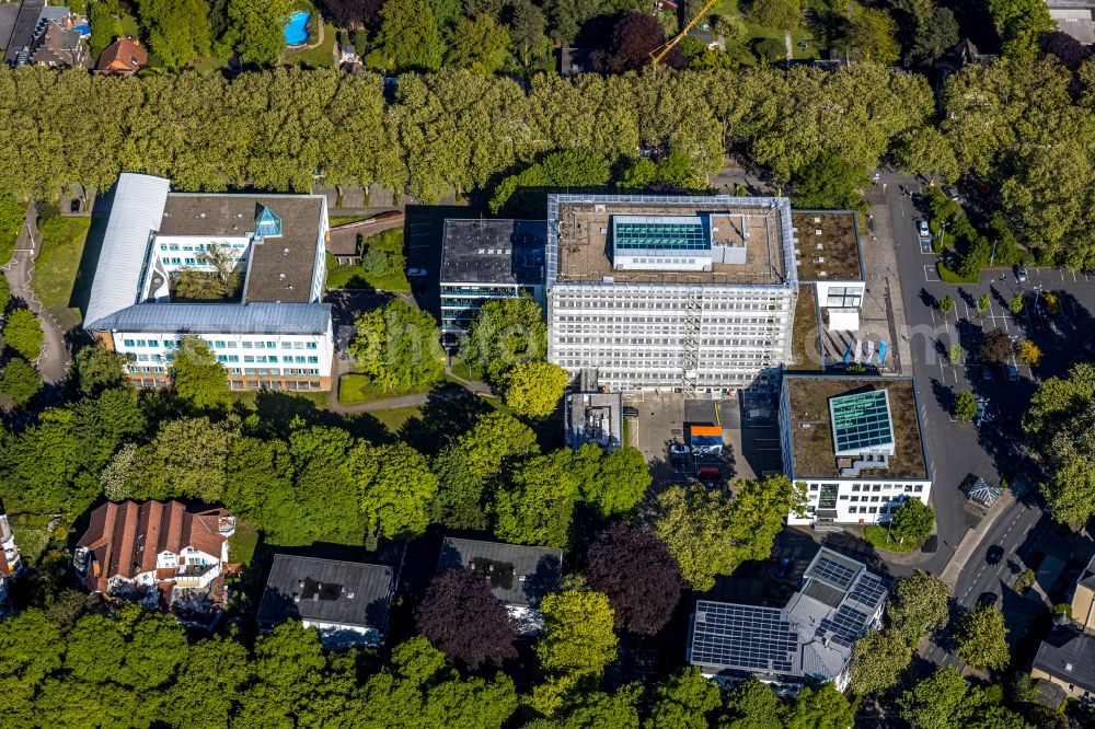 Aerial photograph Unna - Office building of Kreisverwaltung Unna on Friedrich-Ebert-Strasse in Unna in the state North Rhine-Westphalia, Germany