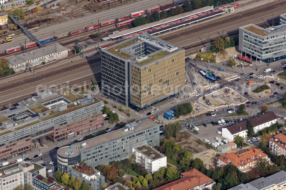 Aerial image München - Laimer Wuerfel Building in Munich in the state Bavaria, Germany