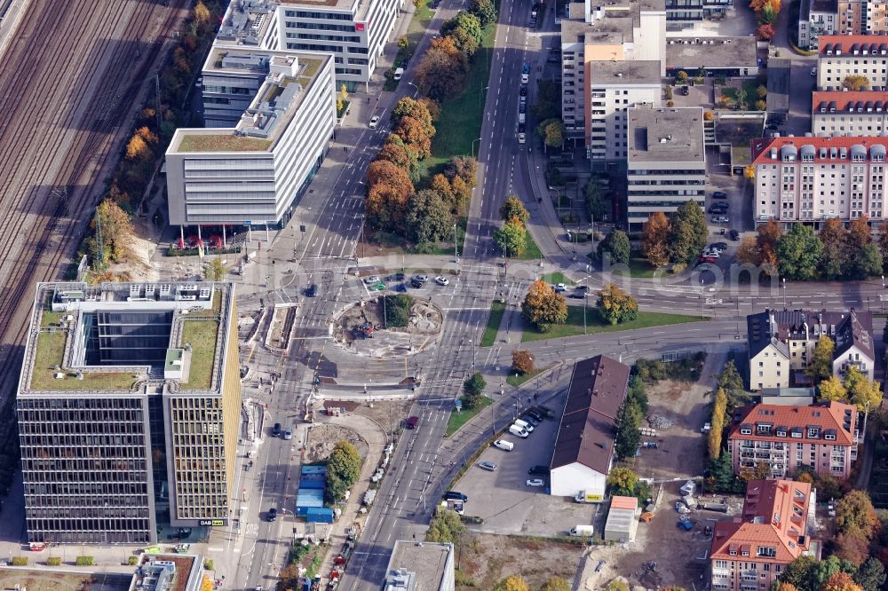 München from the bird's eye view: Laimer Wuerfel Building in Munich in the state Bavaria, Germany