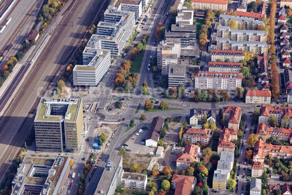 Aerial image München - Laimer Wuerfel Building in Munich in the state Bavaria, Germany