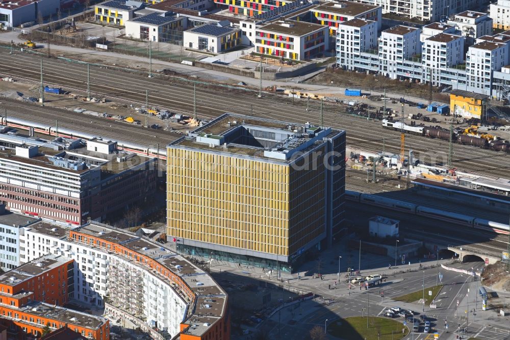 Aerial image München - Laimer Wuerfel Building in Munich in the state Bavaria, Germany