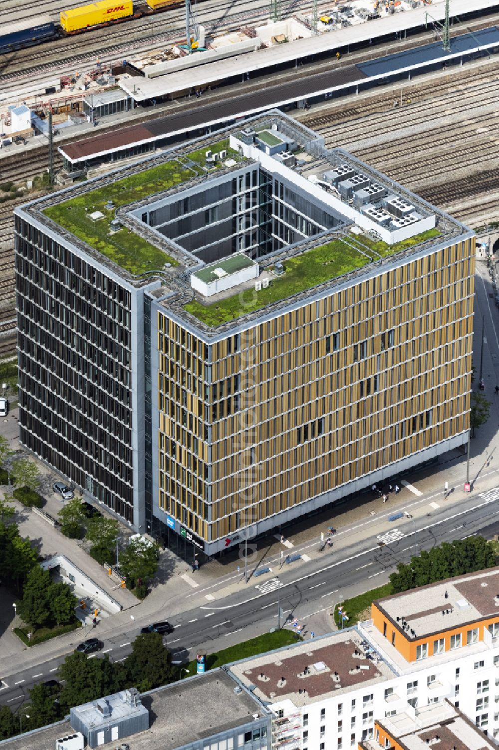 Aerial photograph München - Laimer Wuerfel Building in Munich in the state Bavaria, Germany