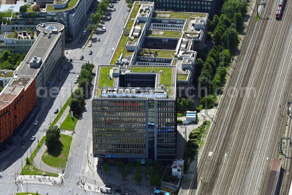 München from the bird's eye view: Laimer Wuerfel Building in Munich in the state Bavaria, Germany