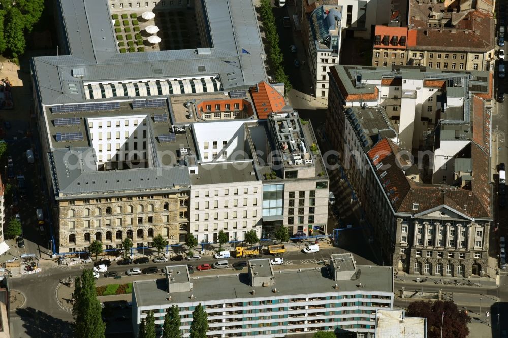 Aerial image Berlin - Office building on Mohrenstrasse- Mauerstrasse in the district Mitte in Berlin, Germany