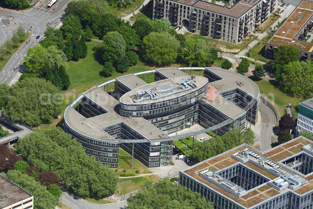 Aerial photograph Hamburg - Office building Oval Office in the City Nord business quarter on Ueberseering in Hamburg