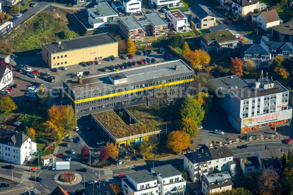 Neheim from above - Office building of the Postbank financial centers on Stembergstrasse in Neheim in the state of North Rhine-Westphalia