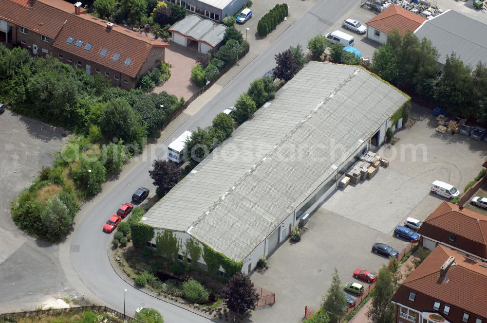 Aerial image Kamen-Heeren - Bürogebäude und Produktionshallen im Gewerbegebiet Südfeld / Widestrasse. Adresse: Südfeld, 59174 Kamen-Heeren; Vermietung / Verwaltung: Unternehmensgruppe Markus Gerold, An der Vaerstbrücke 1, 59425 Unna, Tel. +49(0)2303 25036-26, Fax +49(0)2303 25036-27, E-Mail: info@markus-gerold.de