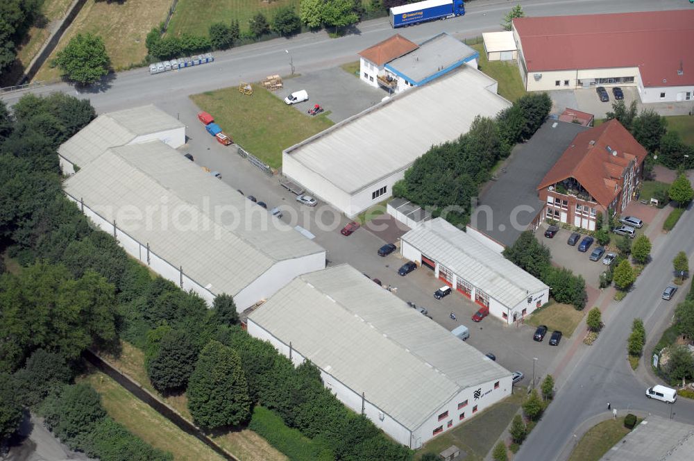 Kamen - Herren from above - Bürogebäude und Produktionshallen im Gewerbegebiet Südfeld / Widestrasse. Adresse: Südfeld, 59174 Kamen-Heeren; Vermietung / Verwaltung: Unternehmensgruppe Markus Gerold, An der Vaerstbrücke 1, 59425 Unna, Tel. +49(0)2303 25036-26, Fax +49(0)2303 25036-27, E-Mail: info@markus-gerold.de