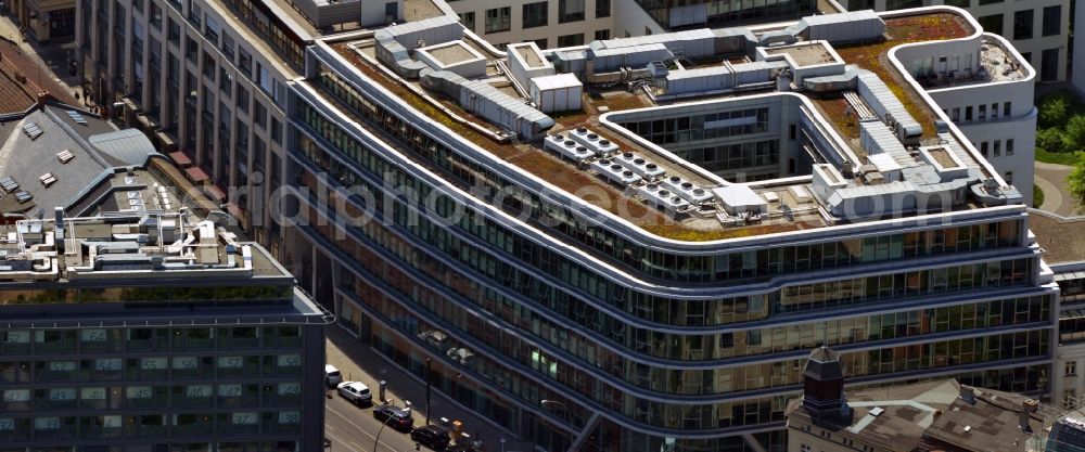 Berlin Mitte from the bird's eye view: Office building of SAP Germany AG & Co. KG to Rosenthalerstraße in Berlin