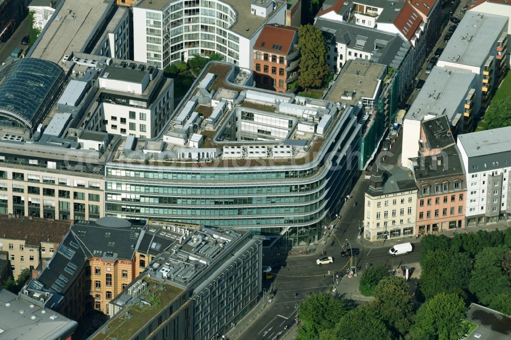 Berlin from the bird's eye view: Office building of SAP Germany AG & Co. KG to Rosenthalerstrasse in Berlin