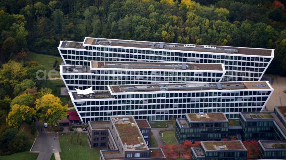 Aerial photograph Bonn - Office building in the so-called Bonner Bogen in Bonn in the state North Rhine-Westphalia, Germany