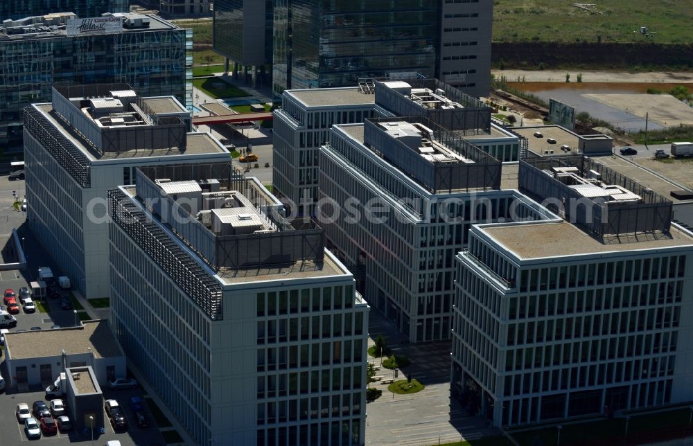 Aerial photograph Bukarest - View of the the office building Swan Office & Technology Park in Bucharest in Romania