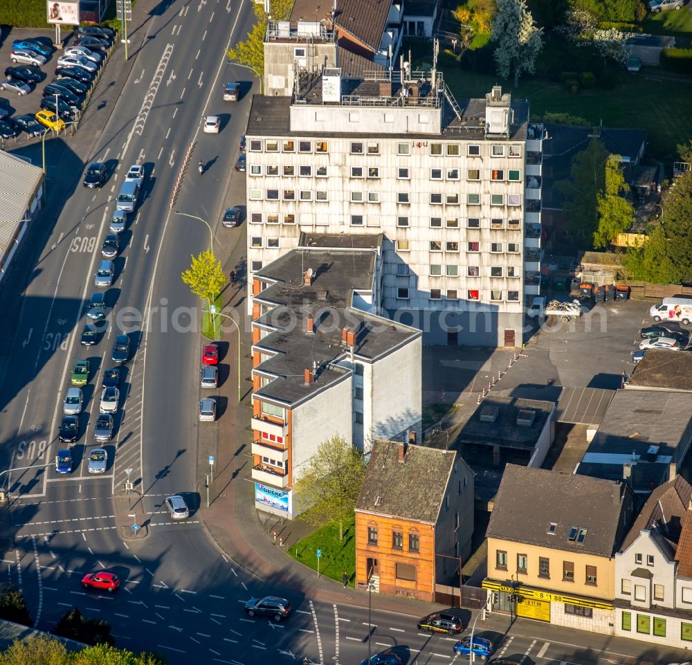 Aerial image Hamm - Office and residential building on Heessener Strasse in Hamm in the state of North Rhine-Westphalia