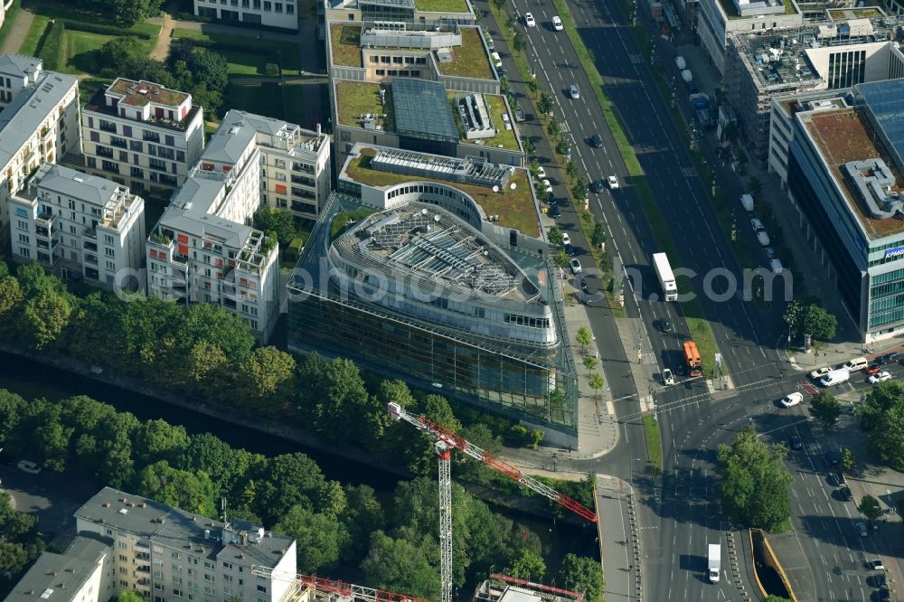 Berlin from above - Office building and headquarters of the political party Konrad-Adenauer-Haus on Klingelhoeferstrasse in the district Tiergarten in Berlin, Germany