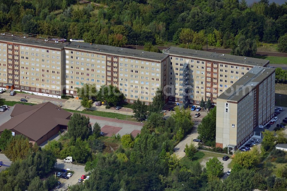 Aerial photograph Berlin - Office building complex at the corner of the Landsberger Allee and Frank Zappa Street in Berlin Marzahn. The building is among others the headquarter of the company Eurovia GmbH