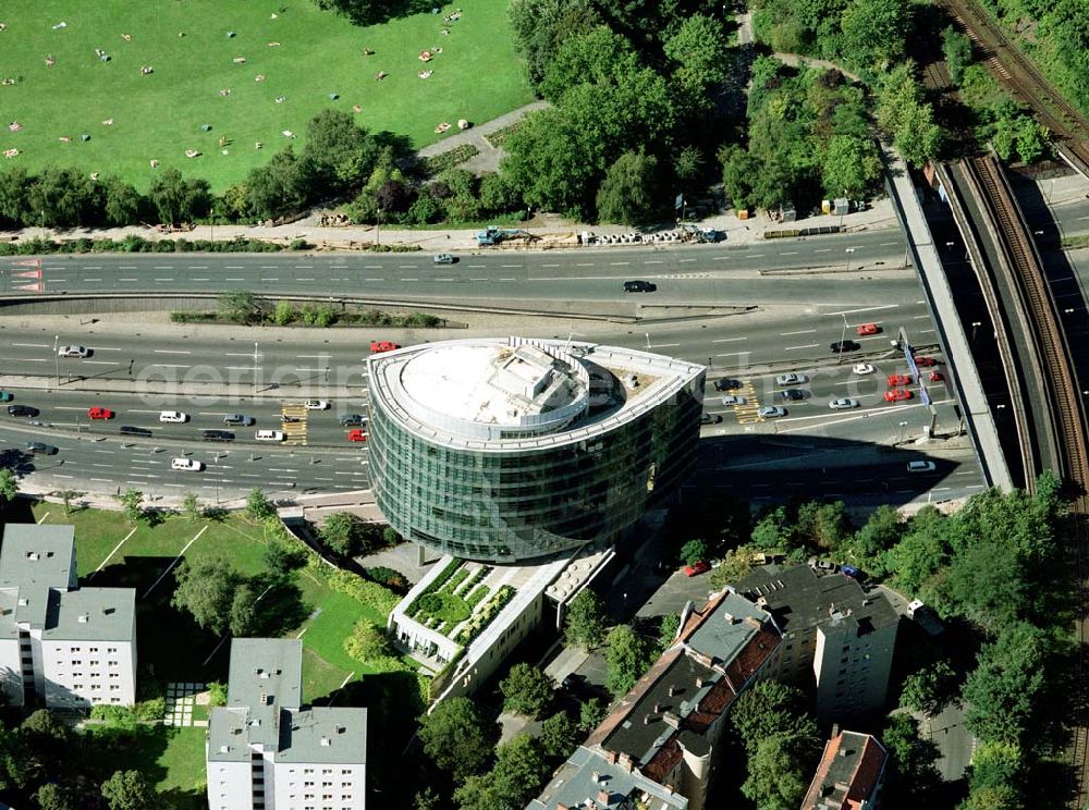 Berlin - Charlottenburg from the bird's eye view: Bürohaus der MÜBAU am Halensee in Berlin - Charlottenburg.