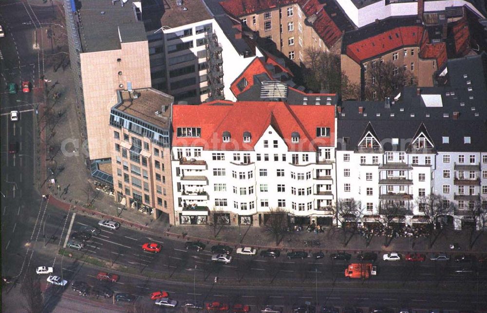 Aerial photograph Berlin - Charlottenburg - Bürohaus am Olivaer Platz