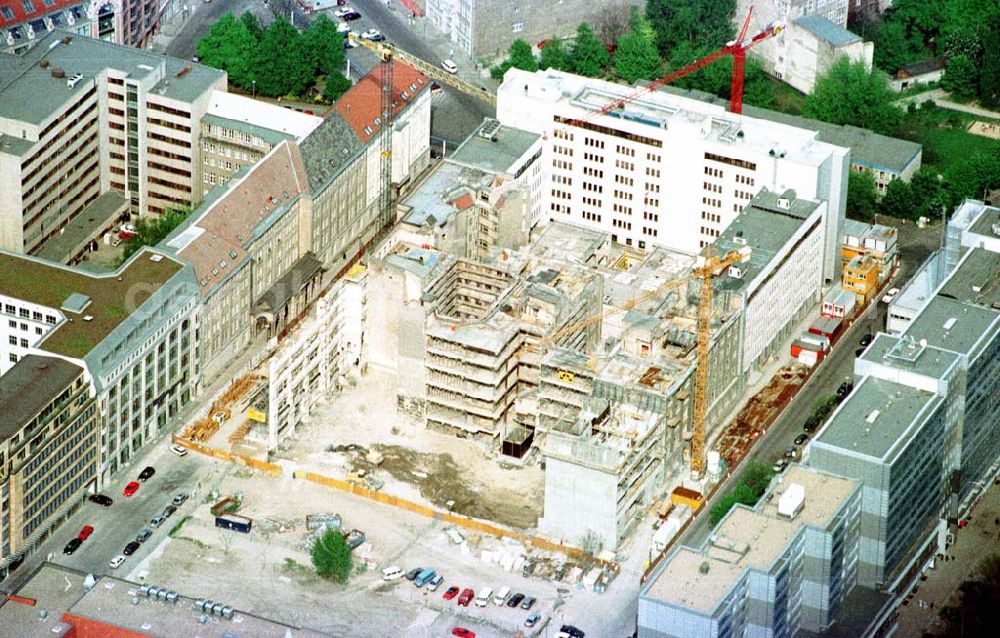 Berlin from the bird's eye view: Bürohausbau am Gendarmenmarkt in Berlin Mitte-..