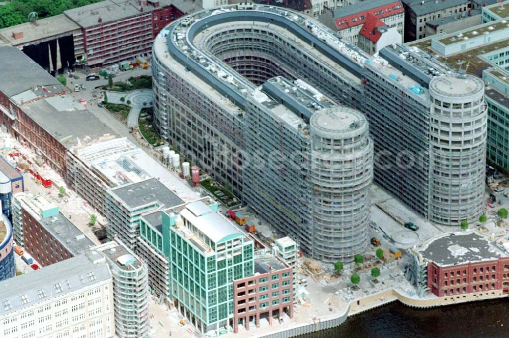 Aerial photograph Berlin - 23.06.1994 Bürohausbau Spreebogen Moabit