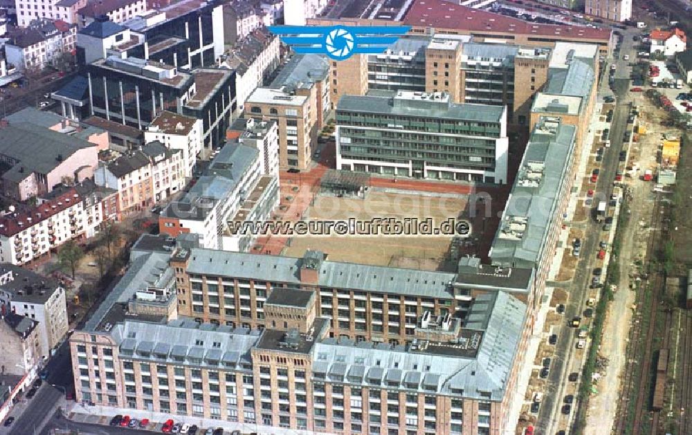 Aerial image Frankfurt am Main - Bürohauskomplex Galluspark in Frankfurt / Main.