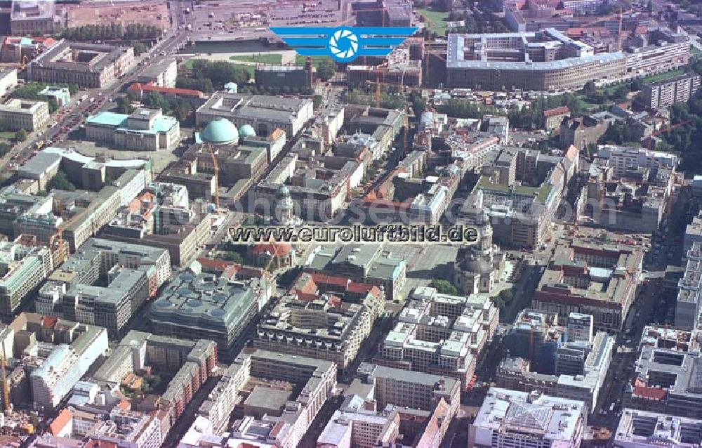 Berlin from above - Bürohausneubauten am Gendarmenmarkt in Berlin - Mitte.