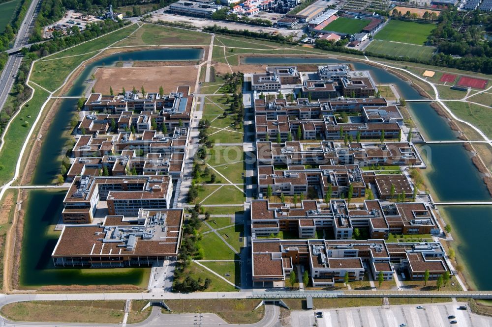 Aerial image Neubiberg - Area of a??a??the office complex Campeon-Park in Neubiberg in the state Bavaria, Germany