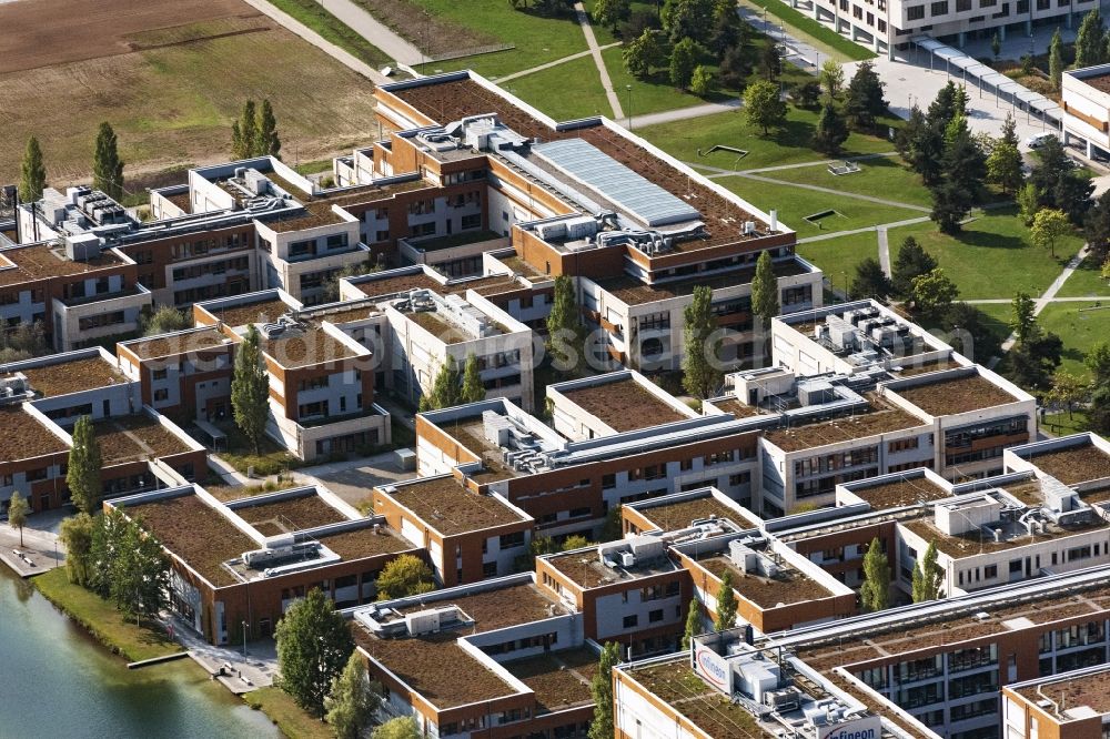 Neubiberg from the bird's eye view: Area of a??a??the office complex Campeon-Park in Neubiberg in the state Bavaria, Germany