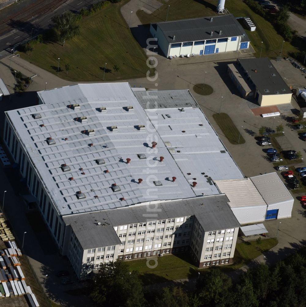 Aerial photograph Dresden - Office building complex and testing hall in the street Am Lagerplatz in Dresden in the state Saxony