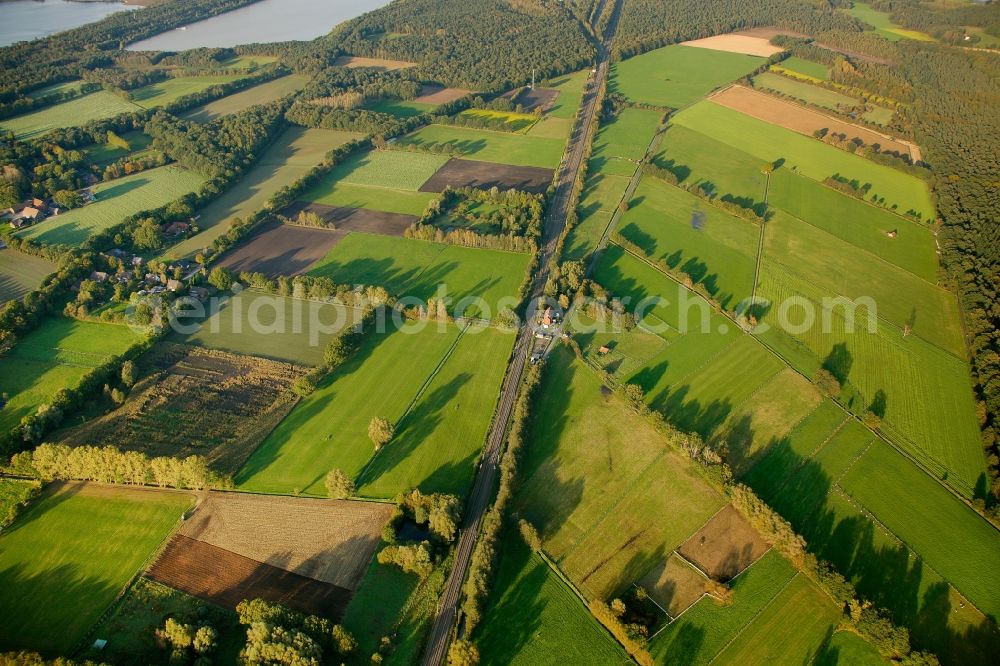 Haltern am See from above - View of the road Brookweg near Syathen in Haltern am See in the state North Rhine-Westphalia