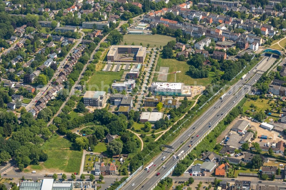 Aerial image Gelsenkirchen - Revenue office North of federal motorway A2 in Gelsenkirchen in the state of North Rhine-Westphalia