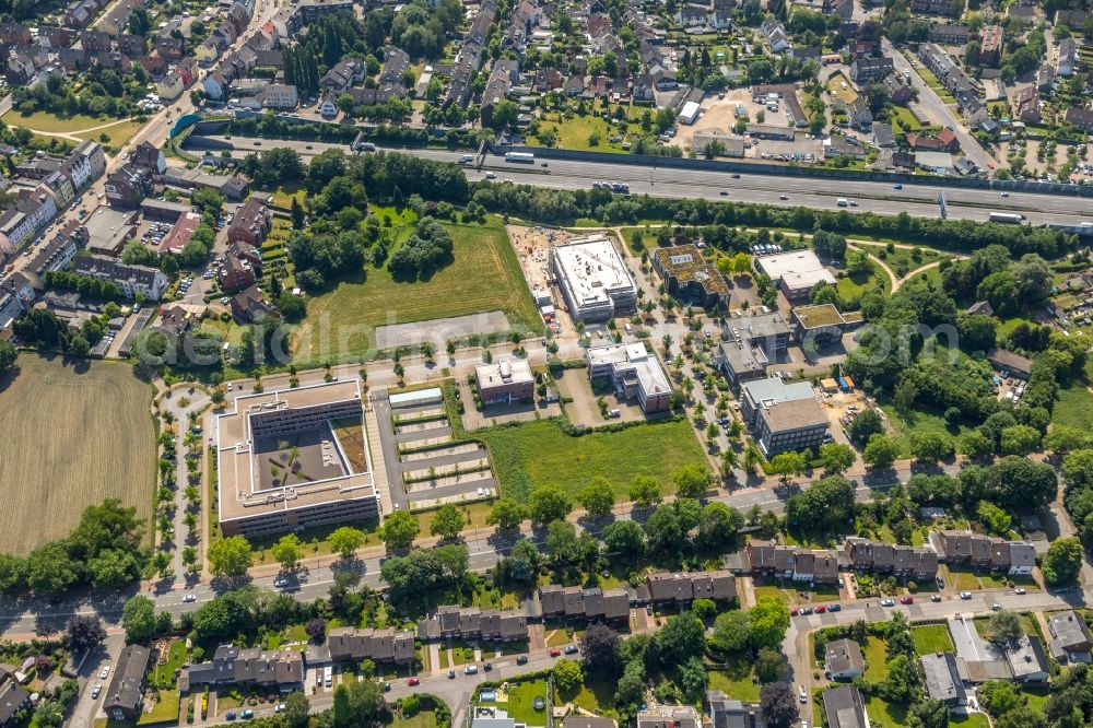 Aerial image Gelsenkirchen - Revenue office North of federal motorway A2 in Gelsenkirchen in the state of North Rhine-Westphalia