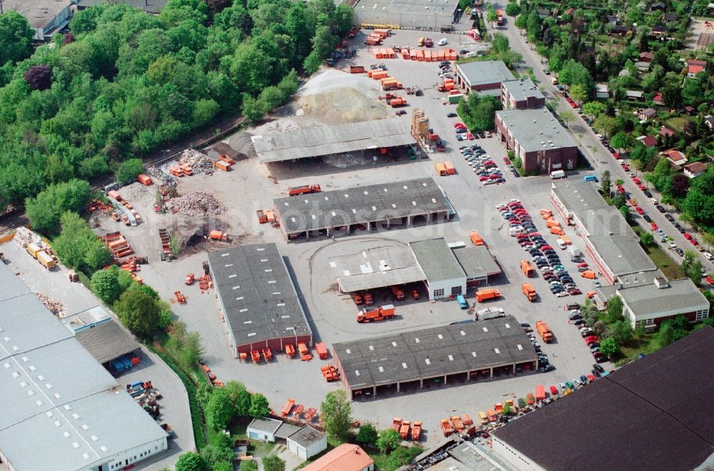 Berlin Reinickendorf from above - BSR depot at the Lengeder street in Berlin - Reinickendorf