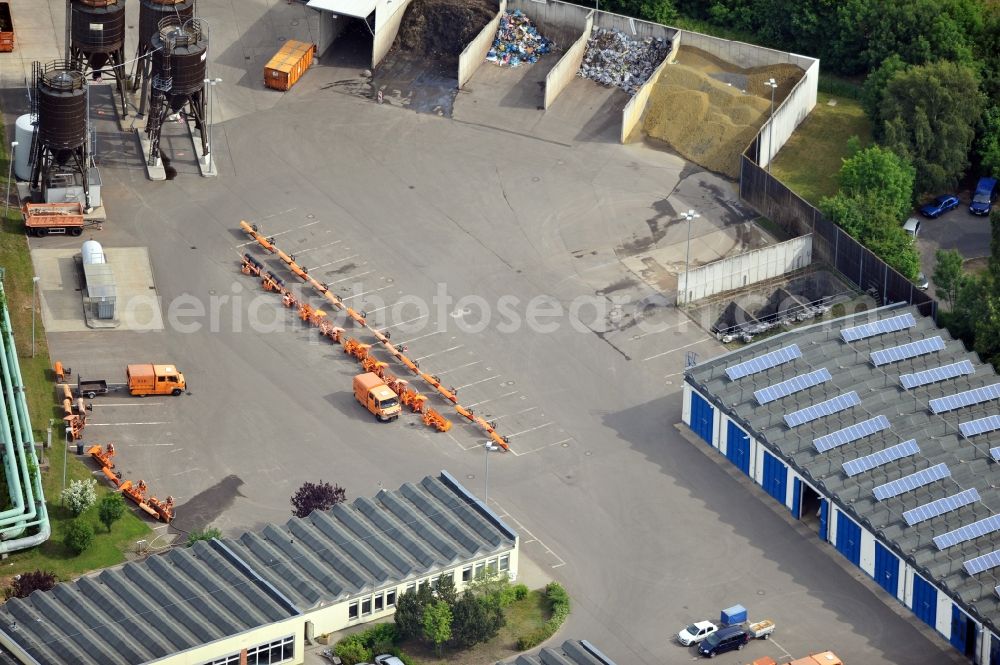 Aerial image Berlin - BSR city cleaning company grounds at the street Treffurter Strasse in the district Alt-Hohenschoenhausen of Berlin