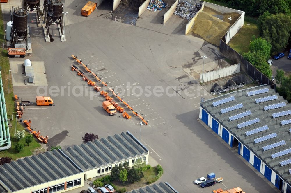 Aerial photograph Berlin - BSR city cleaning company grounds at the street Treffurter Strasse in the district Alt-Hohenschoenhausen of Berlin