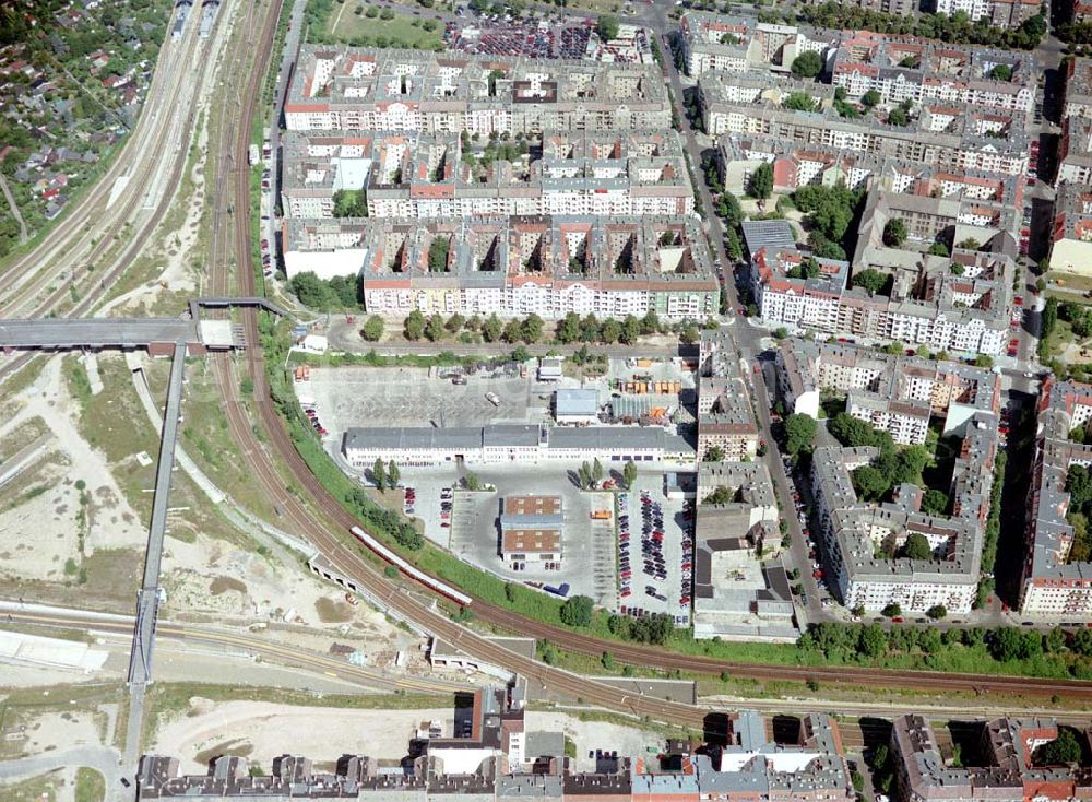 Aerial image Berlin - Prenzlauer Berg - BSR-Depot an der Schönhauser Allee in Berlin-Prenzlauer Berg